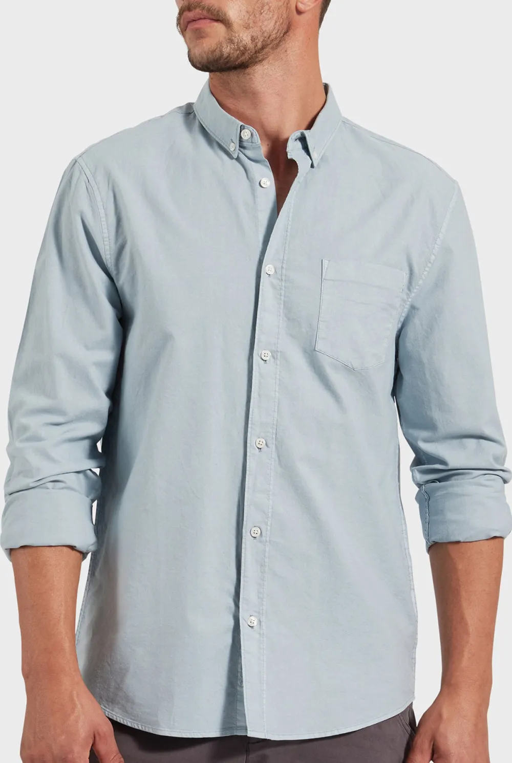 Vintage Pinstriped Oxford Long Sleeve Shirt