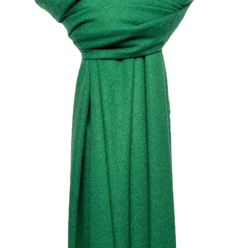 Plain Wool Blend Tasseled Scarf