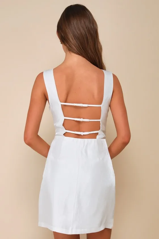 Sophisticated Selection Pink Sleeveless Backless Mini Dress