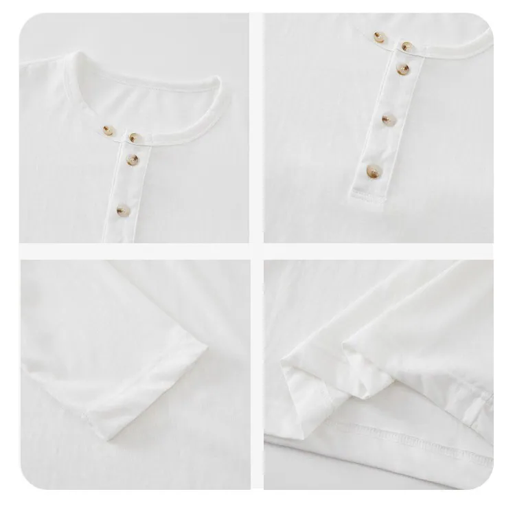 CleanFit Henry Collar Long Sleeve Tee