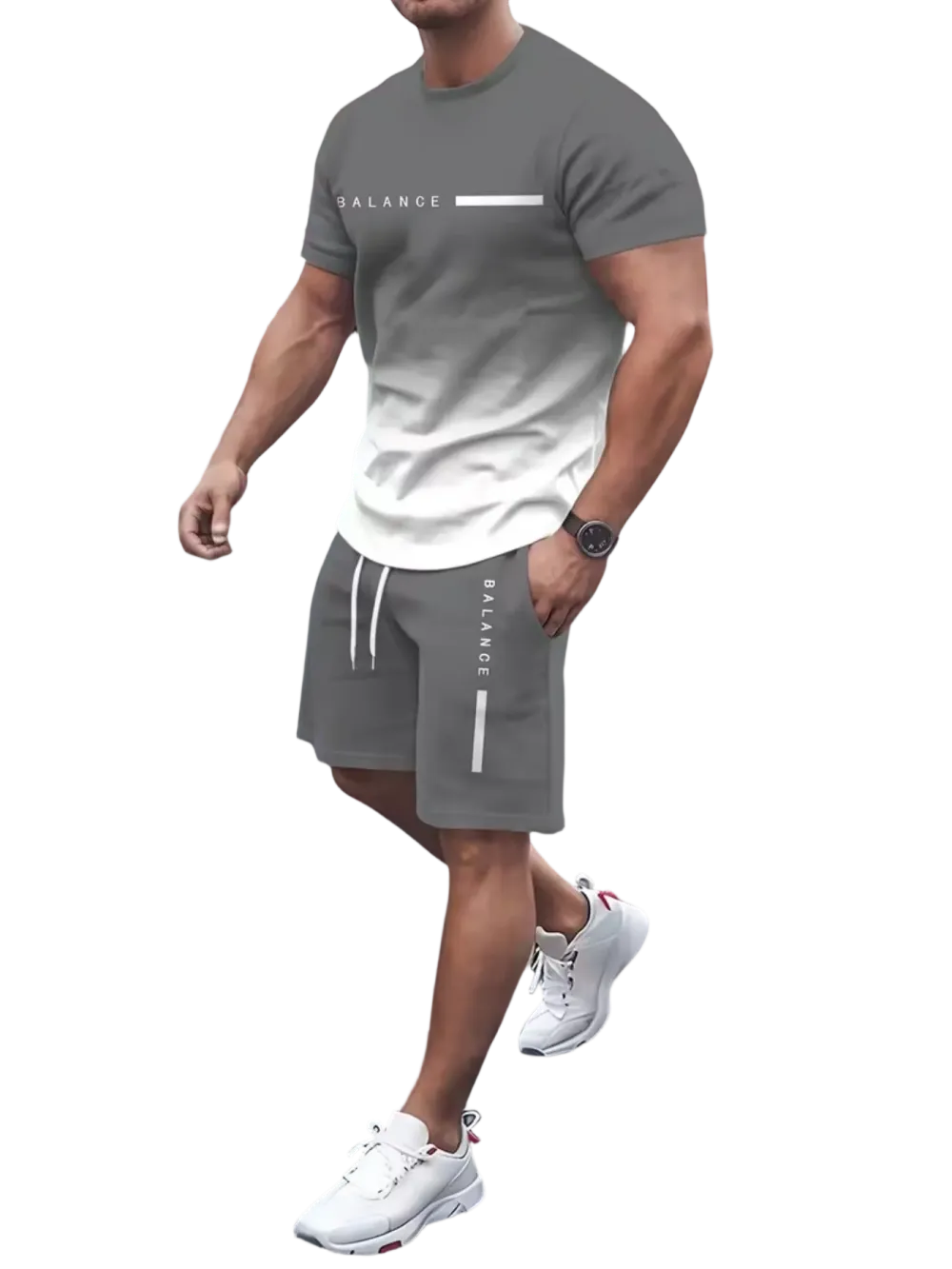 🔥 Men's Gradient Fitness Sets | Lightweight & Breathable Fabric, All-Day Comfort for Workouts