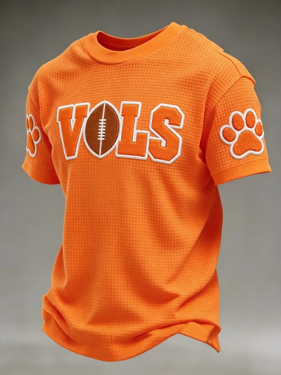 Men's Football Pattern Waffle T-Shirt