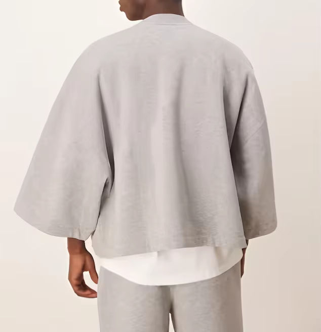 Oversized Drop-Shoulder Grey T-Shirt 300gsm