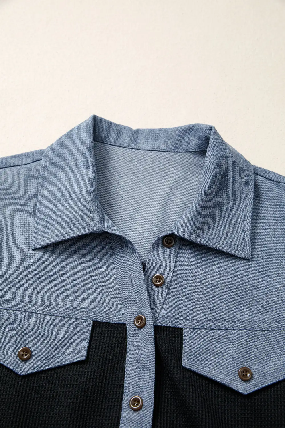 Colorblock Waffle-Knit Knit Polo Shirt