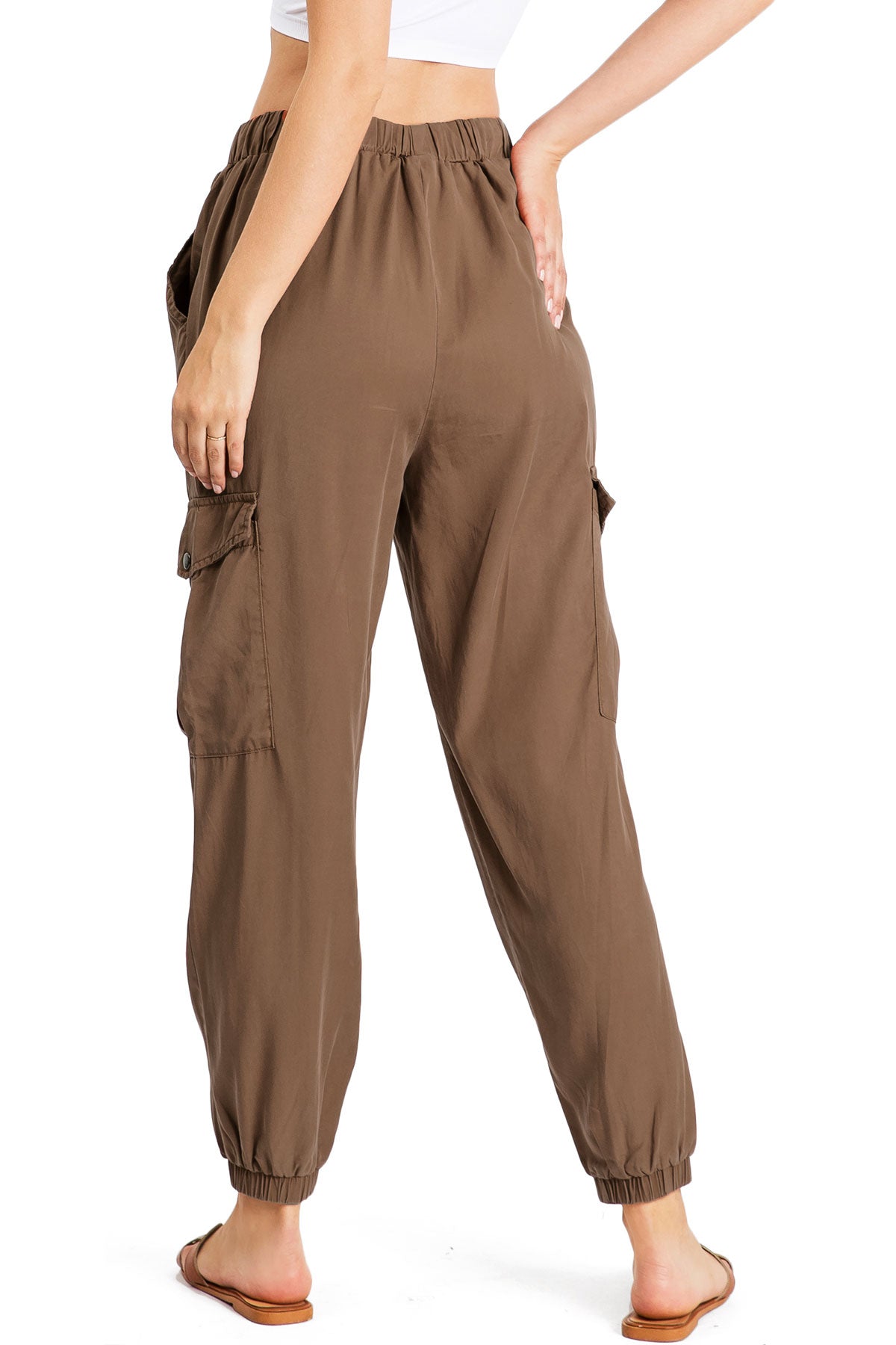 Rust - Colored Cargo Jogger Pants