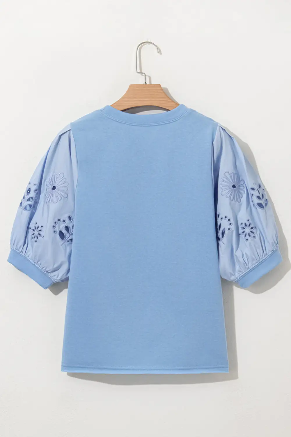 Floral Embroidered Eyelet Blouse