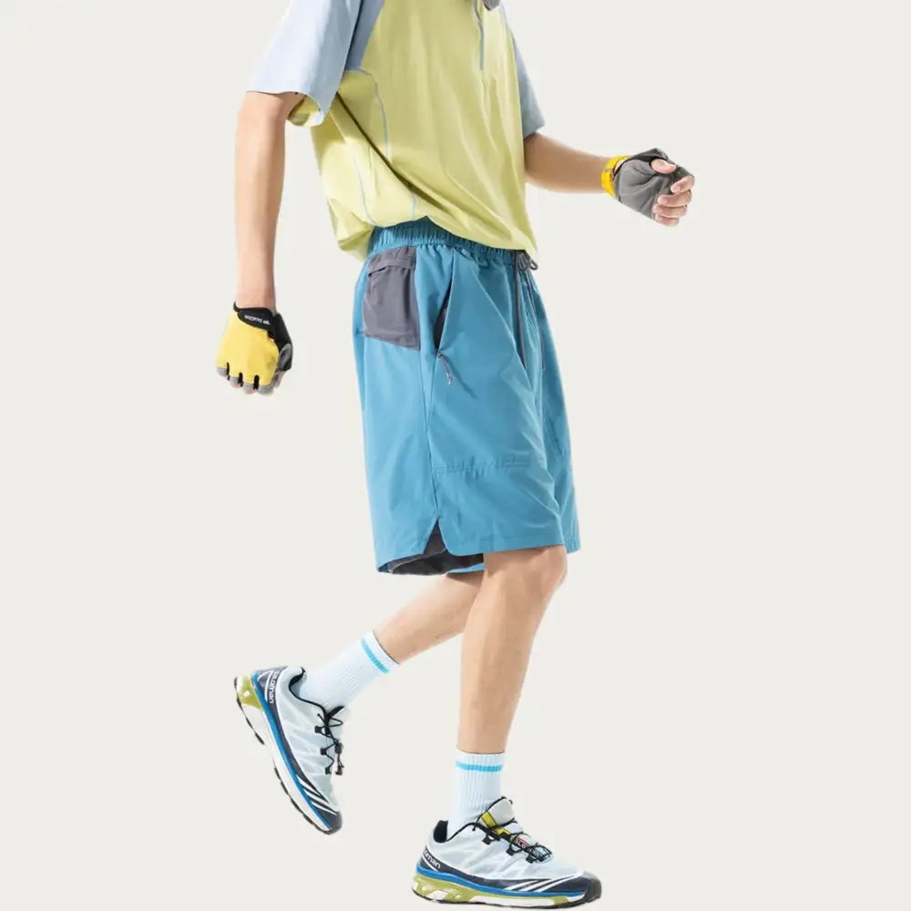 Relaxed Drawstring Side-Pocket Lightweight Men's Athletic Shorts
