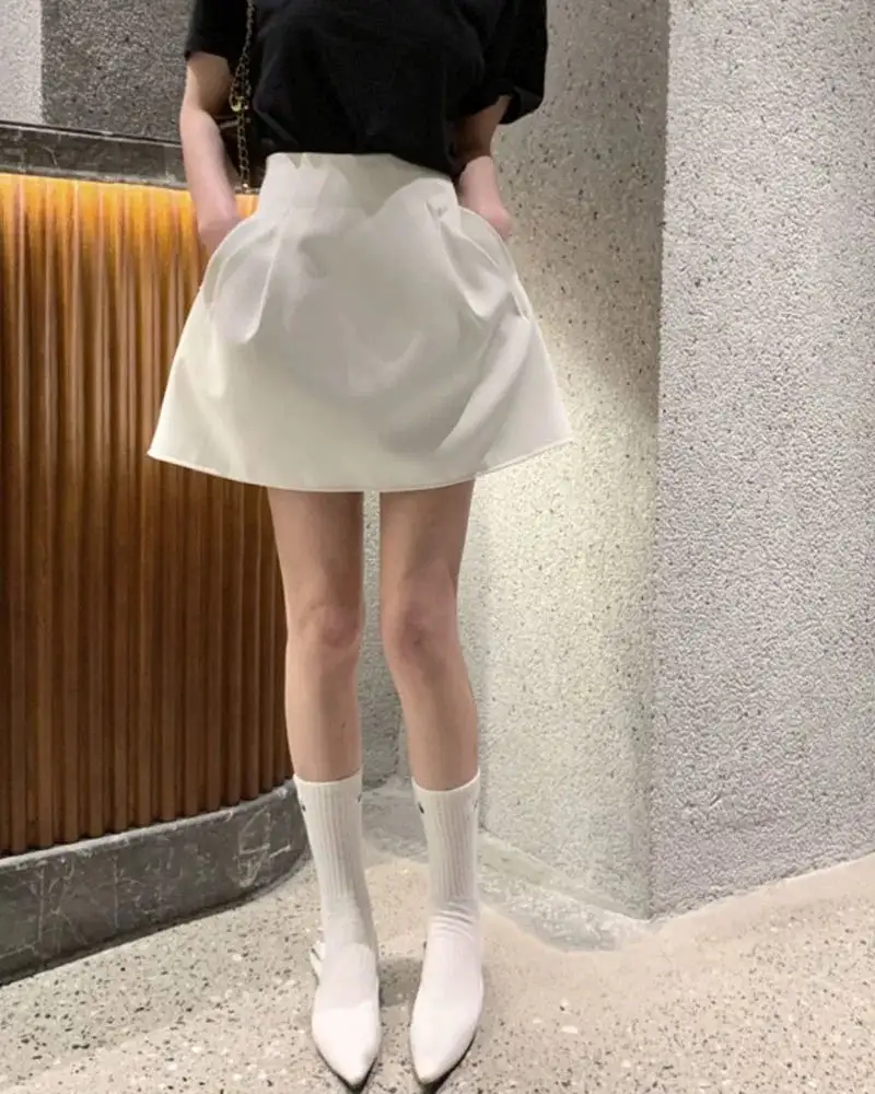 A-Line High-Waist Puffy Skirt
