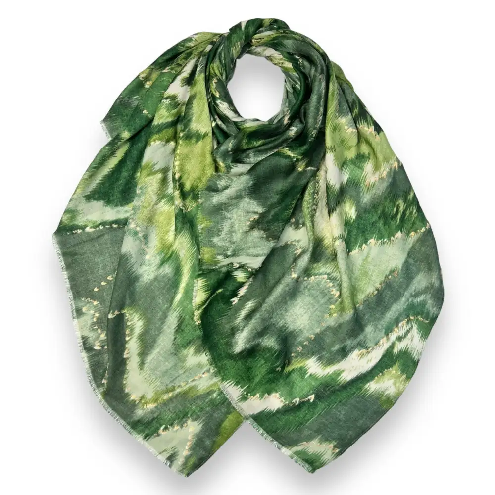 Zigzag Flake Print Scarf