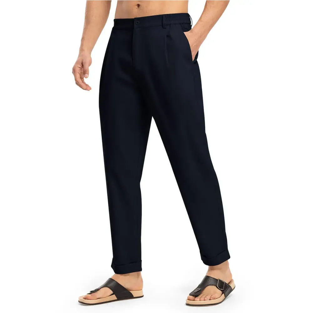 🔥 Men's Slim Fit Cotton Linen Casual Pants | Multi Neutral Earth Tone Colors, Full Size Range All In Stock