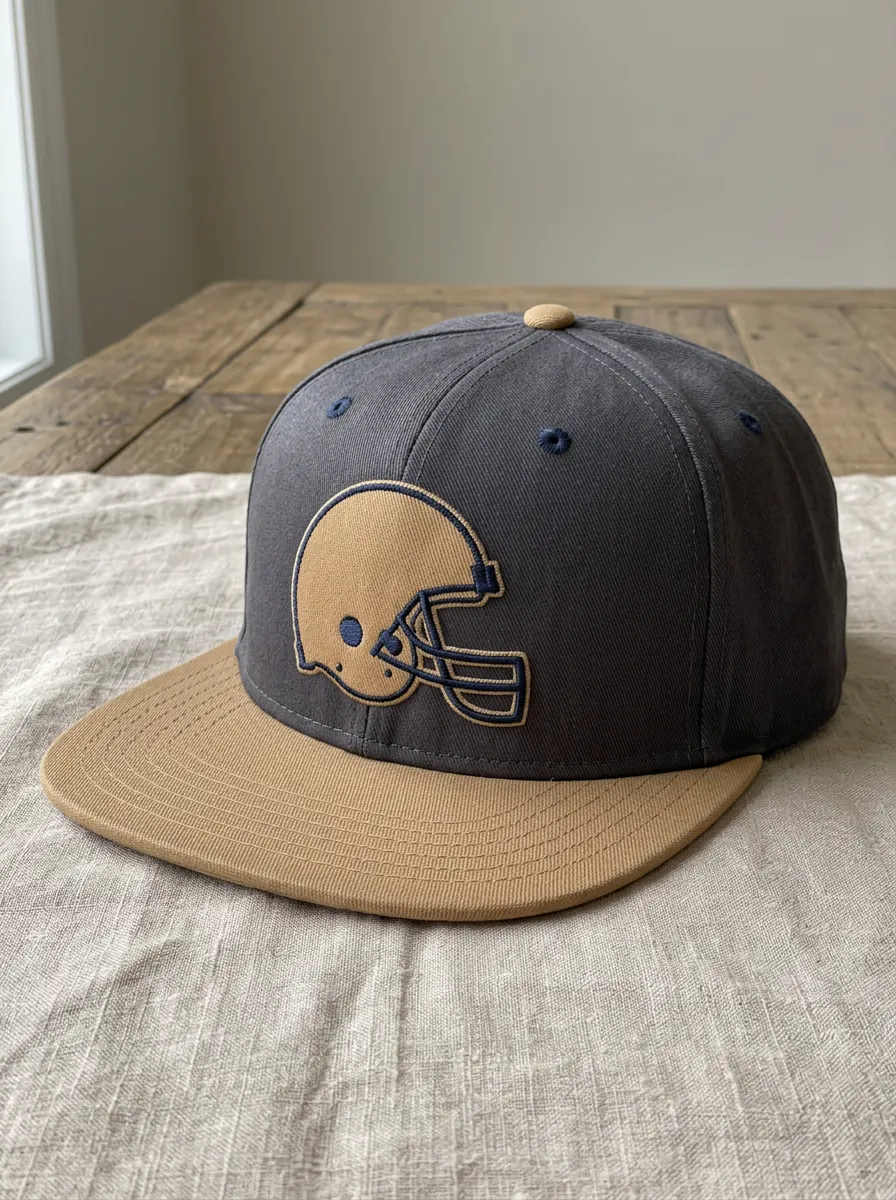 Unisex Field Football Fan Helmet Embroidered Snapback Cap