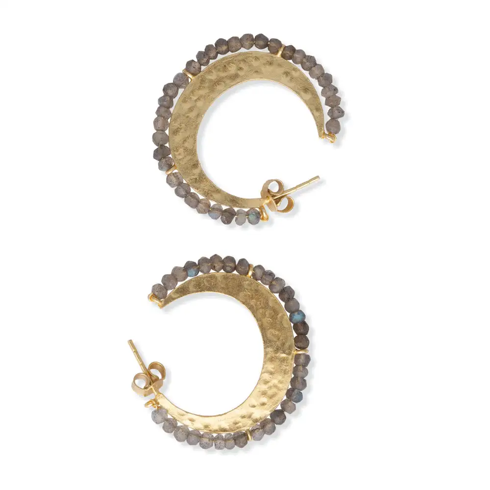 Playful Linear Artful Hoop Earrings