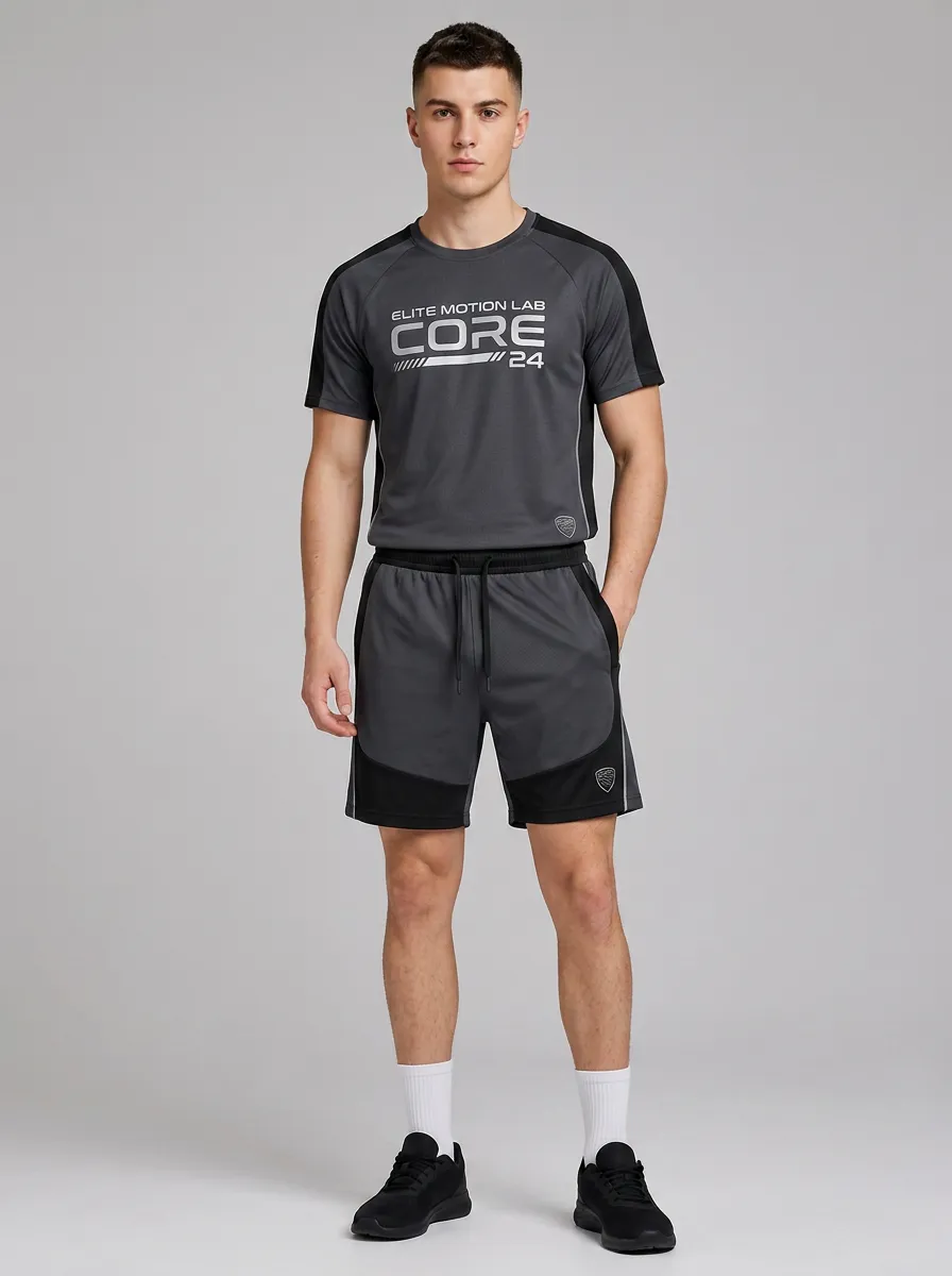 Men's Fitness Gym Core 24 Printed Sportswear Set