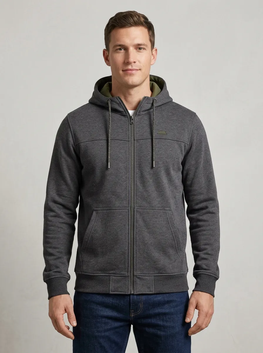 Casual Zip-Up Hooded Fit Men's Sport Jacket