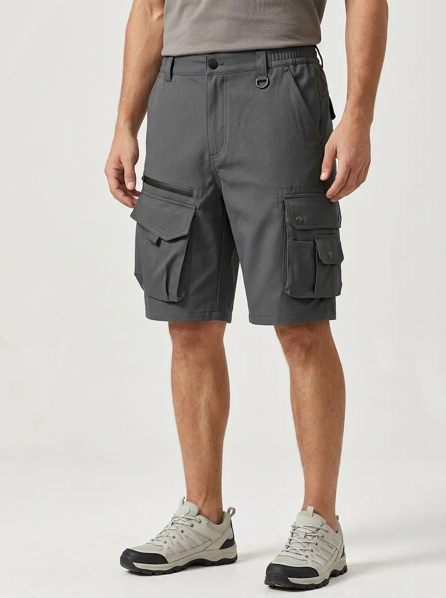 Men's Cotton Multi Pocket Cargo Shorts for Daily Wear