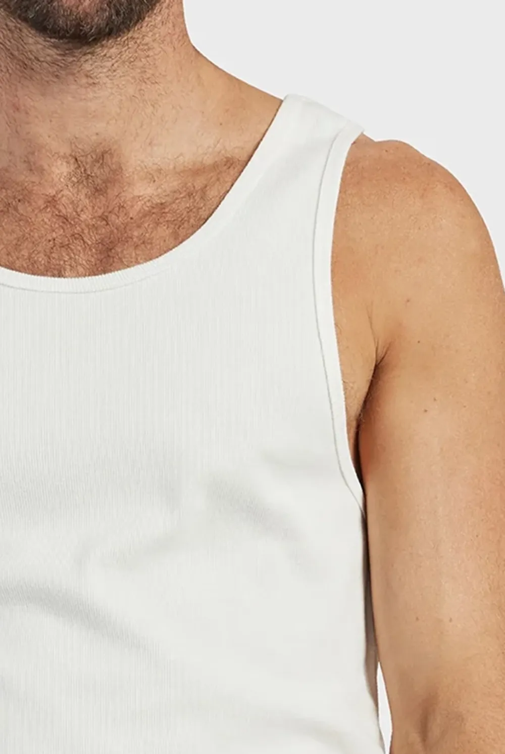 Sleeveless Crew Neck Ribbed Tee