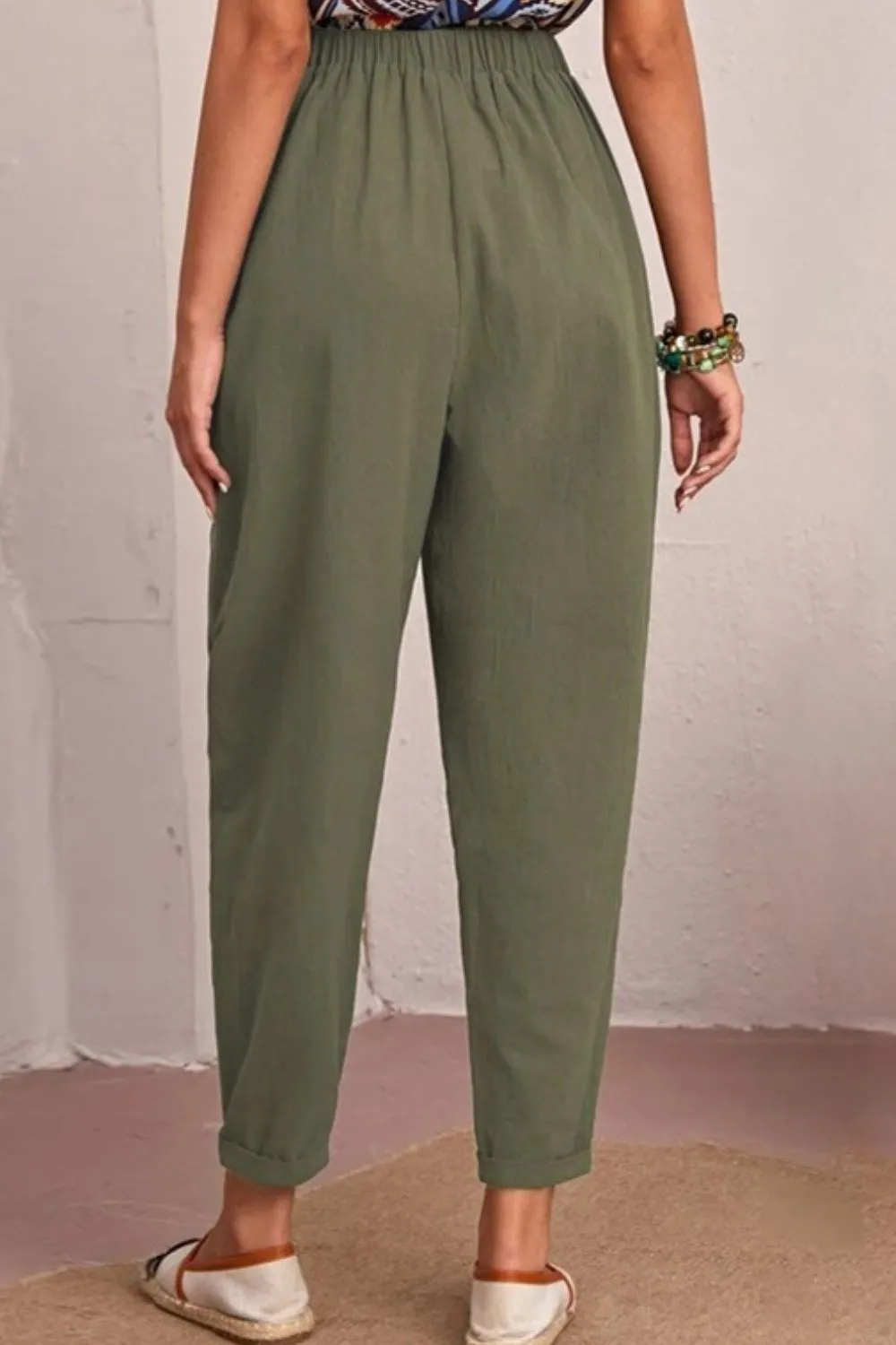 Polished High Waist Pocket Detail Pants