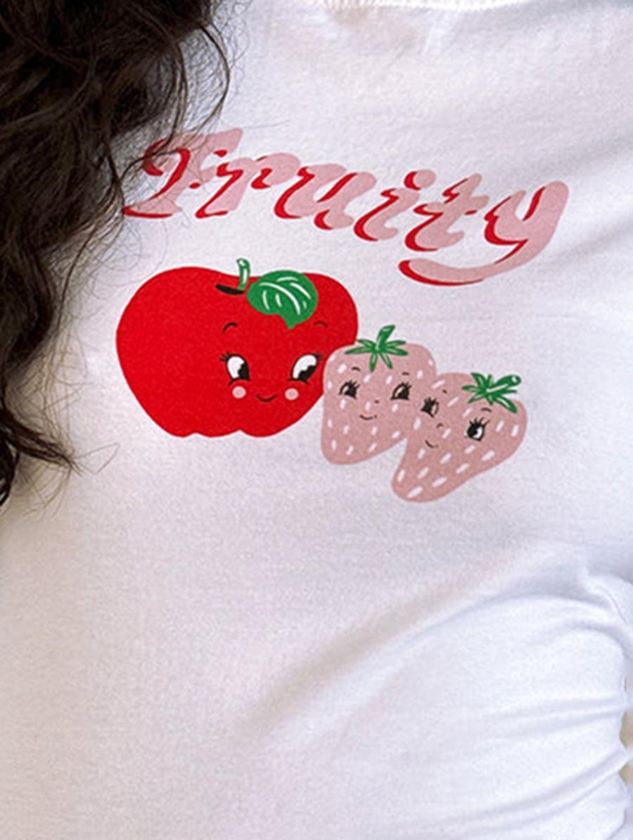 Tee In White Fruity