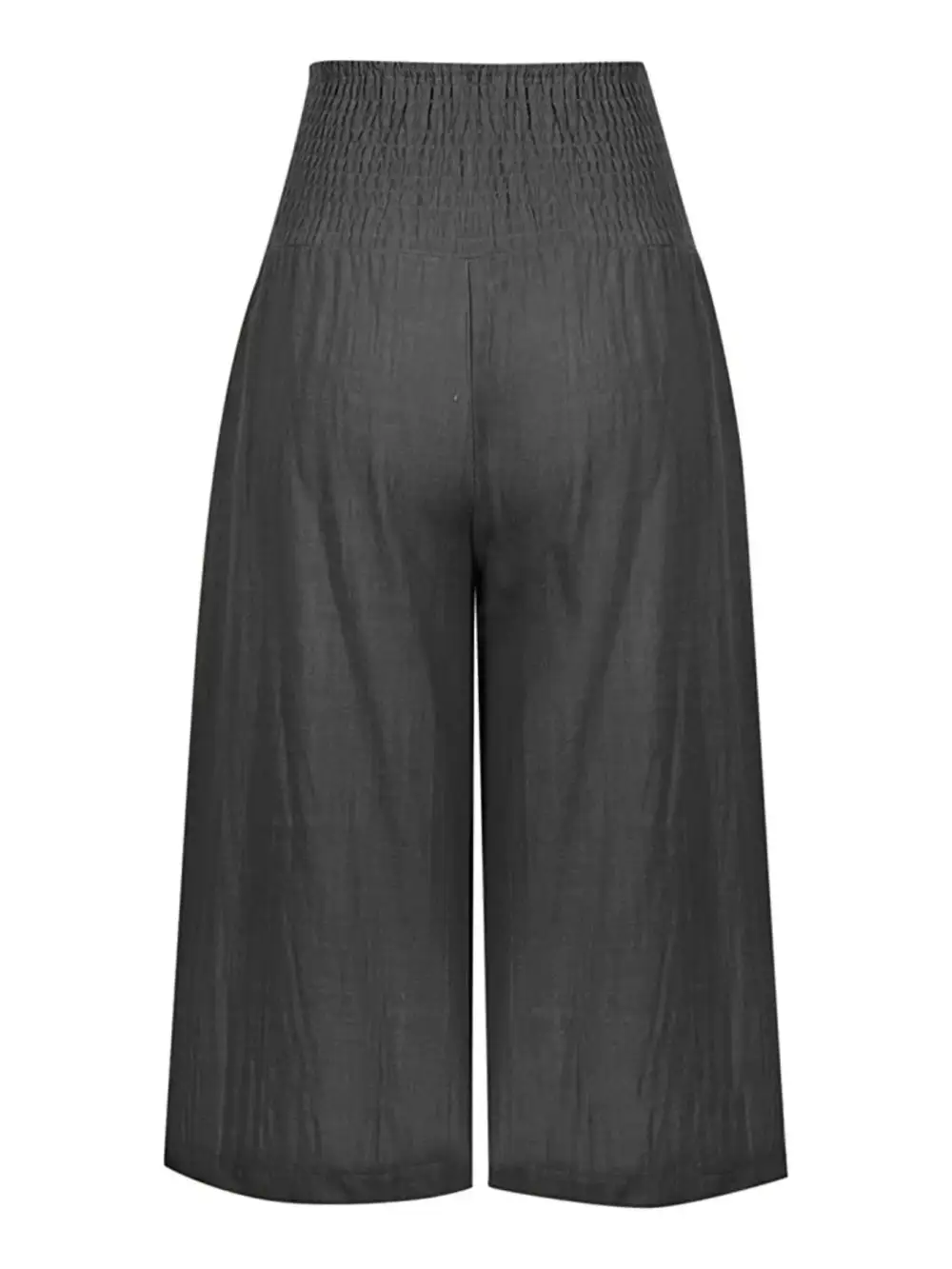 Smocked Wide Leg Capri Pants