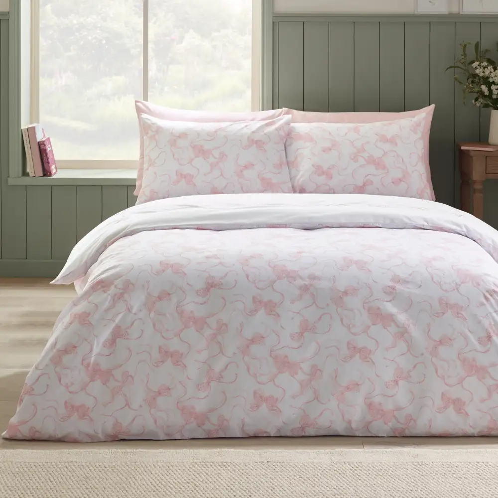 Modern Bedroom Embroidered Printed Cotton Duvet Cover Set