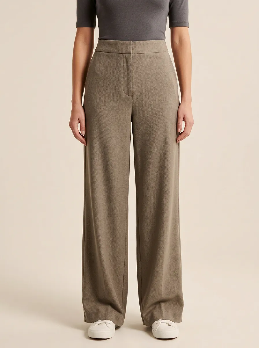 Versatile Wide-Leg Solid Women's Wide-Leg Pants