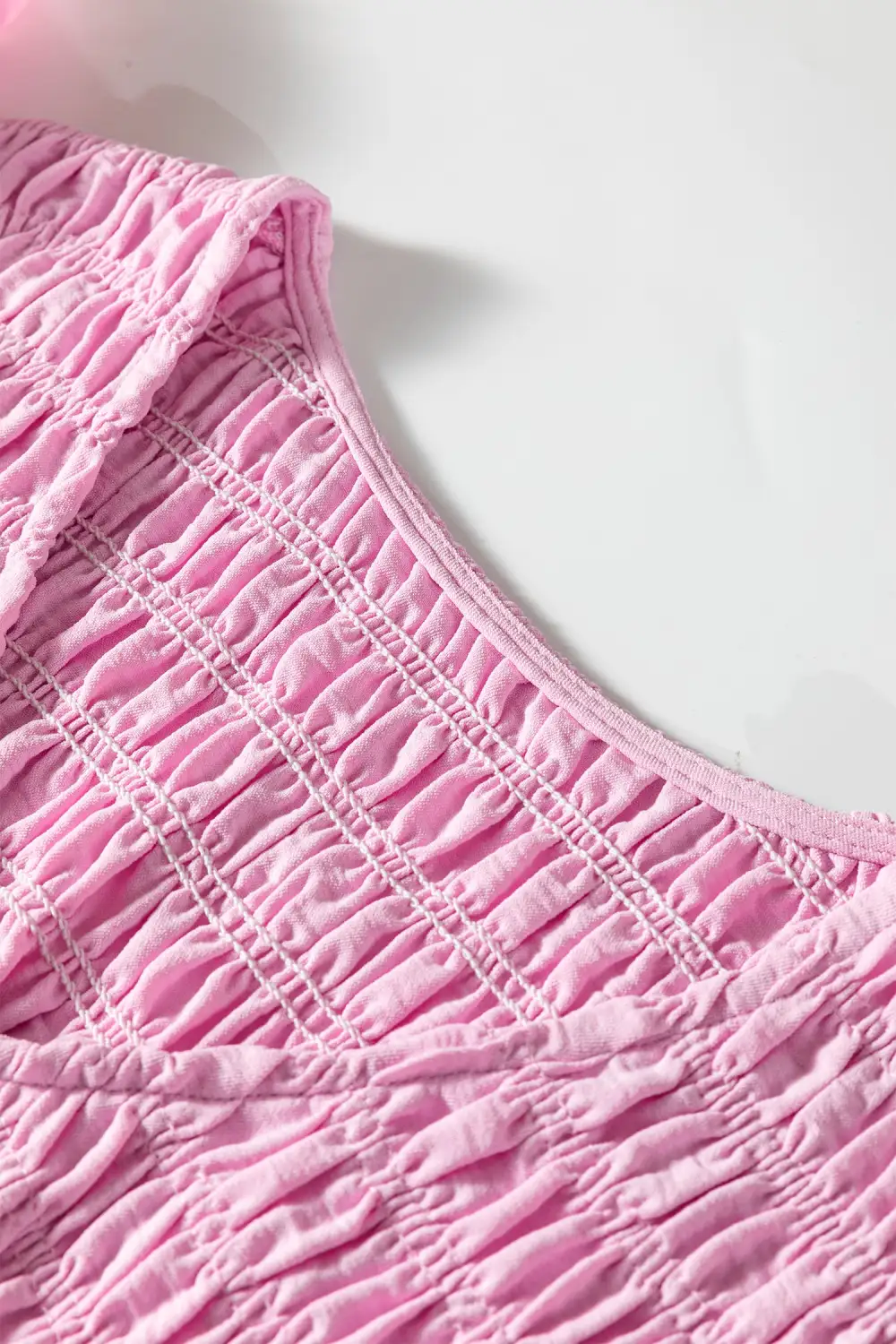 Tiered Smocked Flutter Sleeve Midi Dress