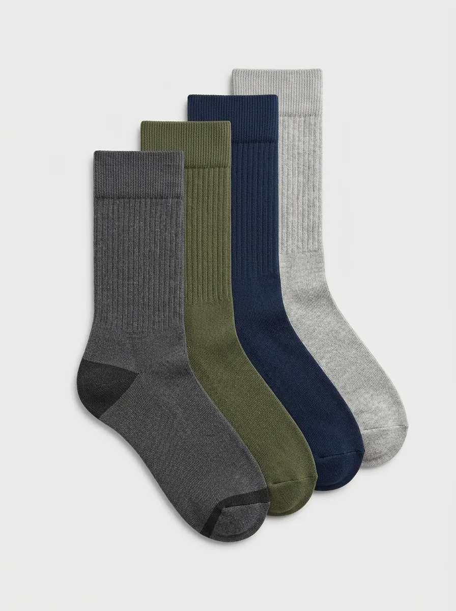 Weekend Crew Casual Profile Men's Four Pair Socks