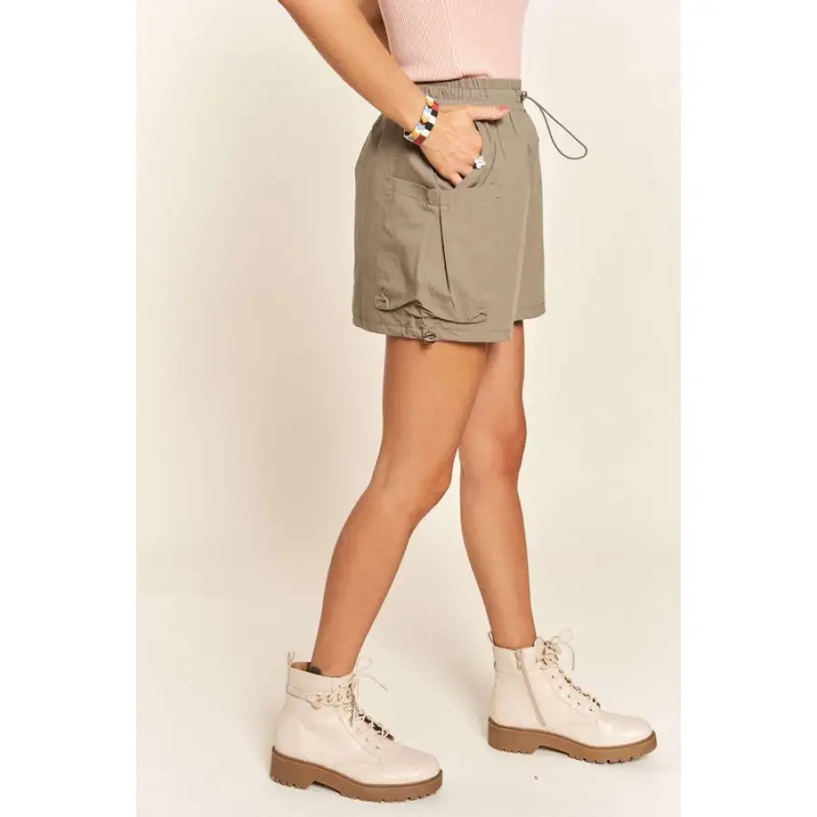 Drawstring Skort with Pockets