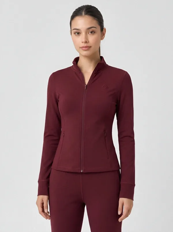 Women's Navy Zip-Up Jacket & Trousers Set