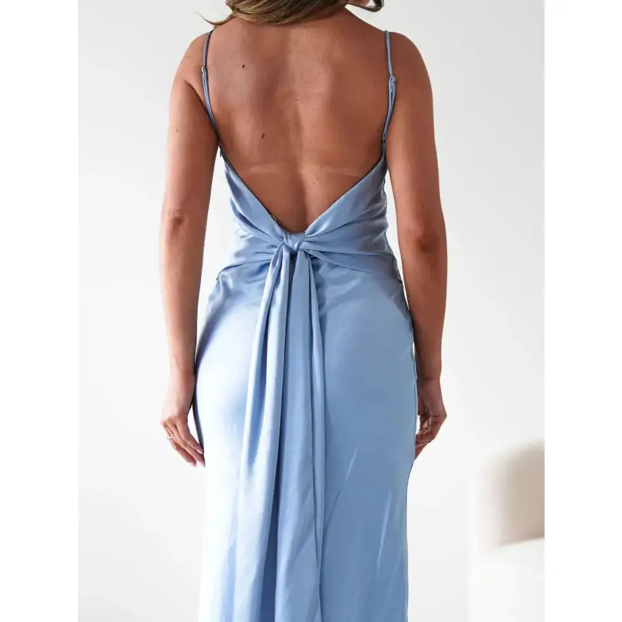 Satin Backless Cami Dress