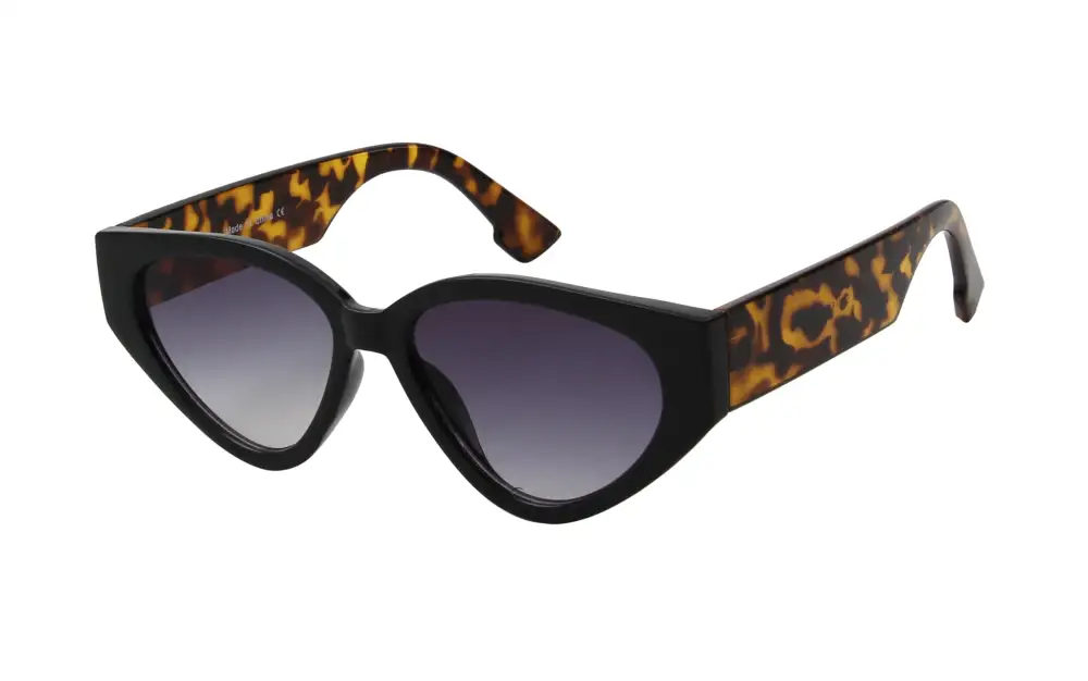Layered Cat Eye Round Frame Sunglasses