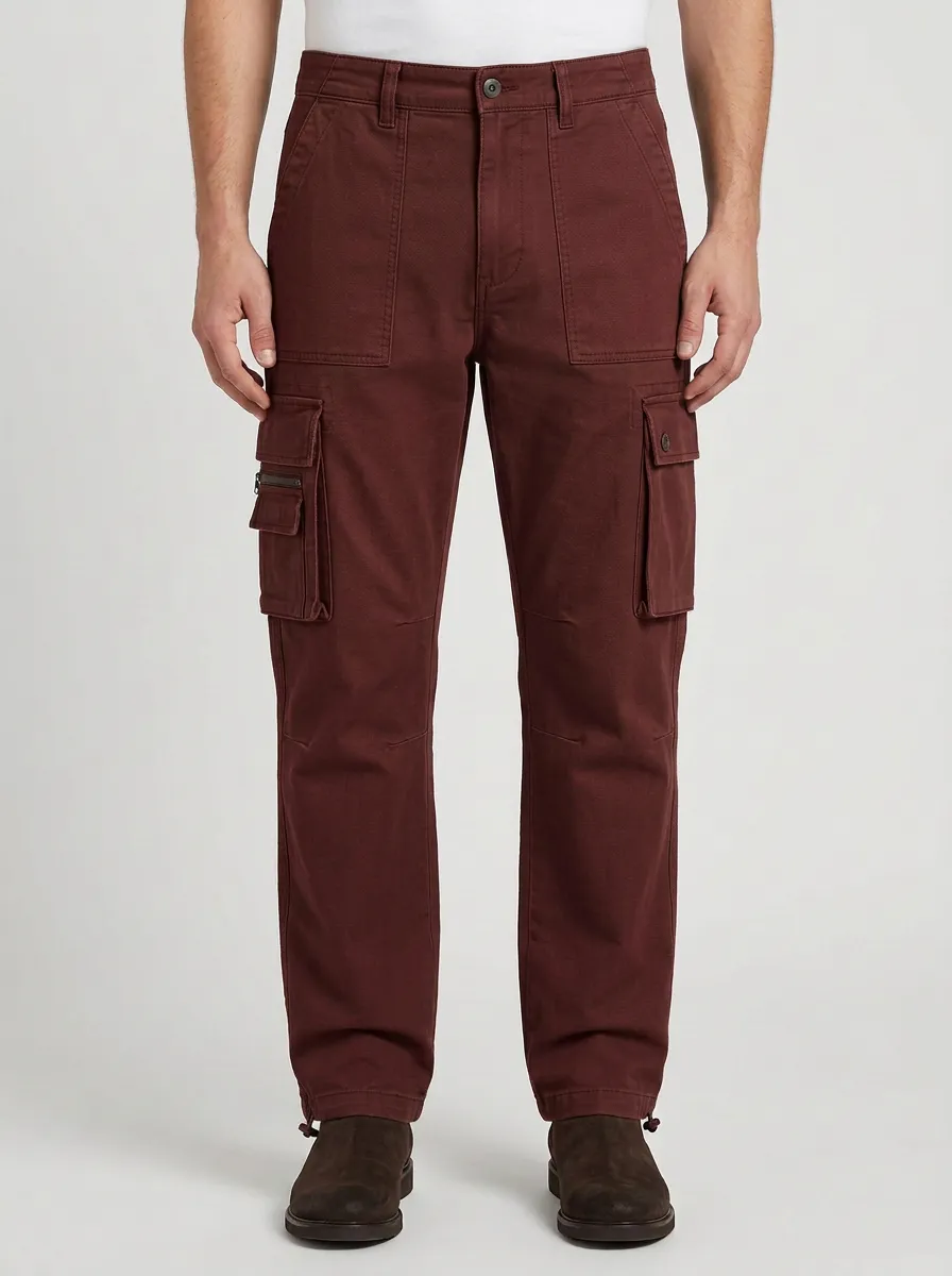 Men's Olive Green Multi-Pocket Tactical Cargo Pants
