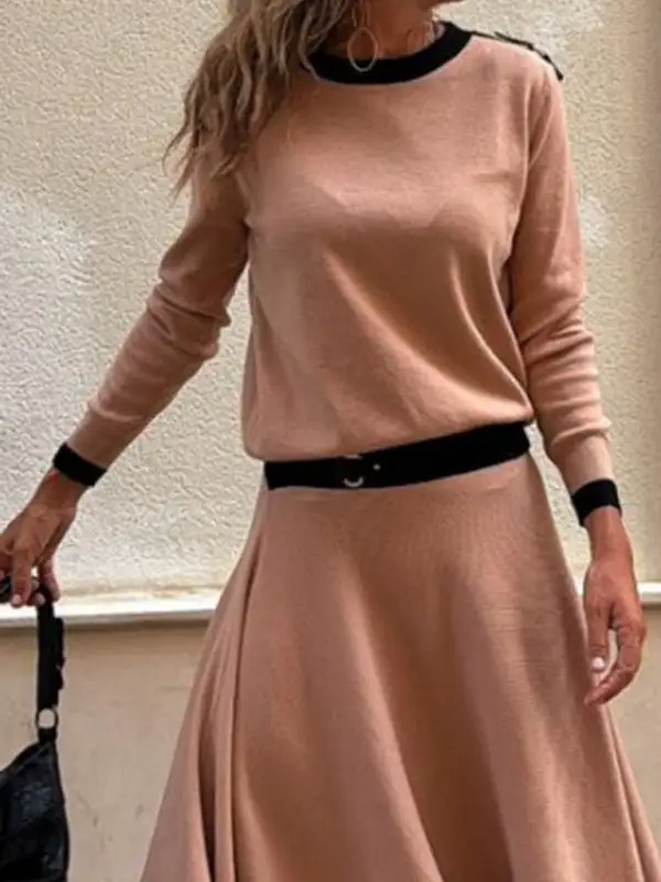 Long Sleeve Knit Coordinated Set