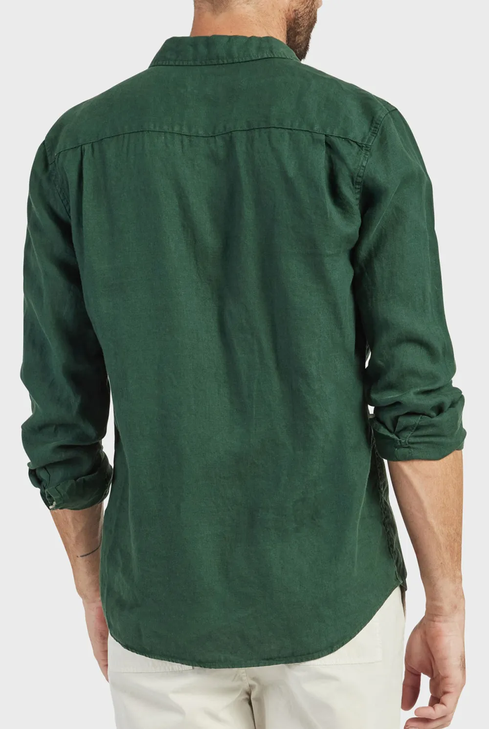 Hampton Linen Shirt-Ash grey