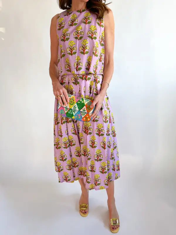 Printed Floral Top Easy Fit