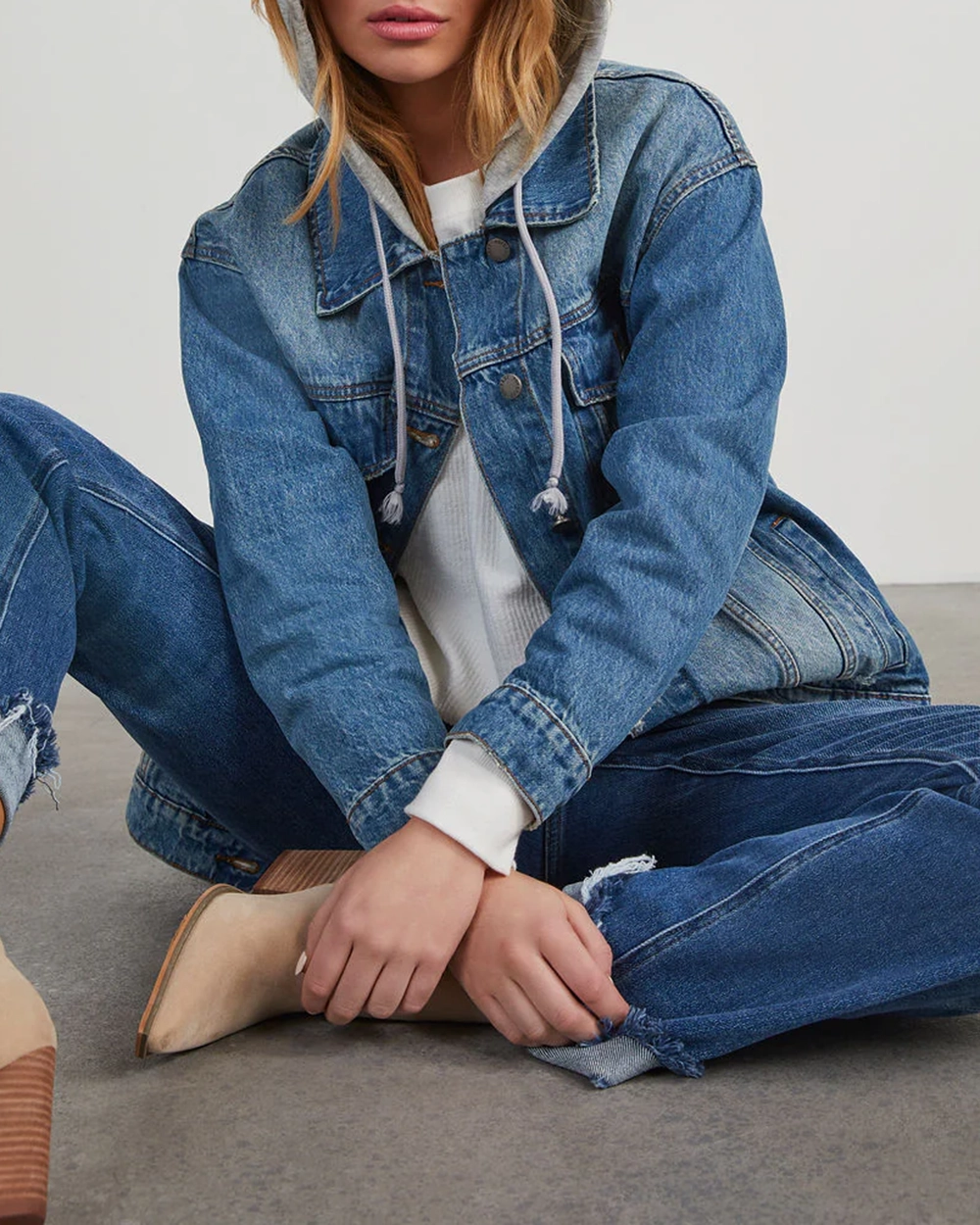 Hooded Denim Jacket