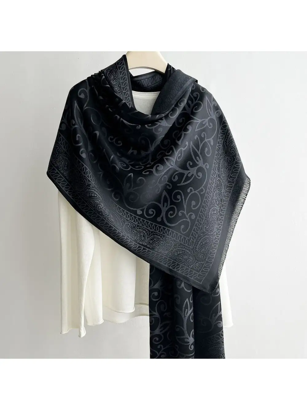 Summer Scrollwork Print Scarf Wrap