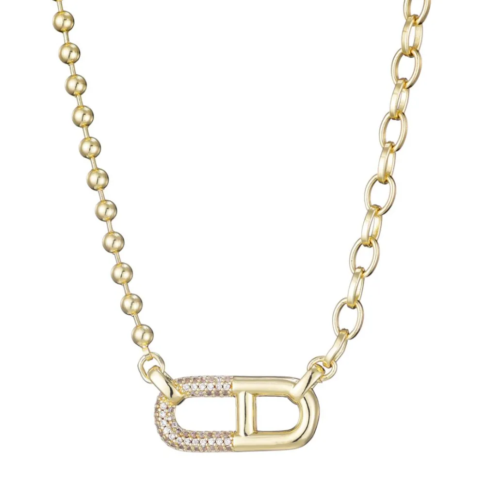 Classic Pendant Zirconia Chain Necklace