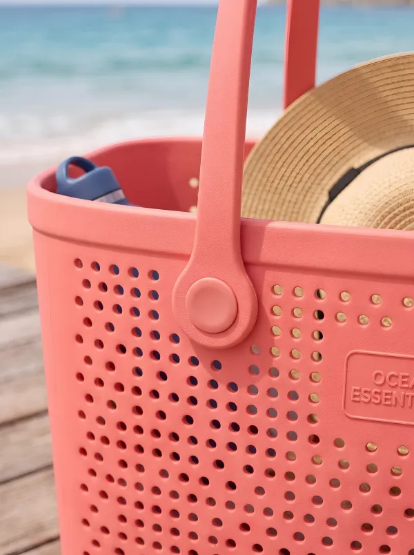 Tropical Shore Perforated Tote Bag