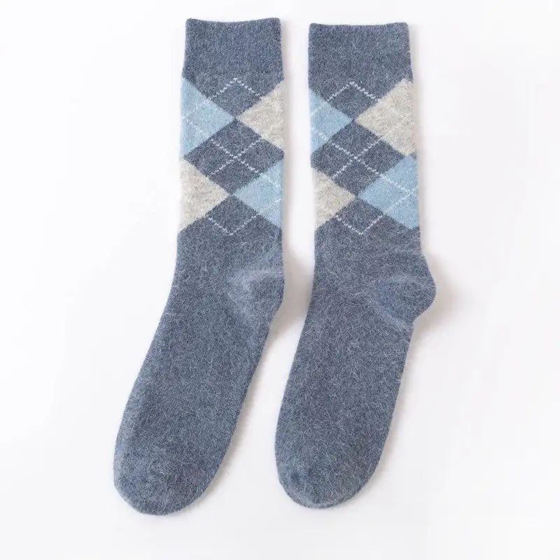 Wool Argyle Crew Socks