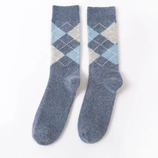 Wool Argyle Crew Socks