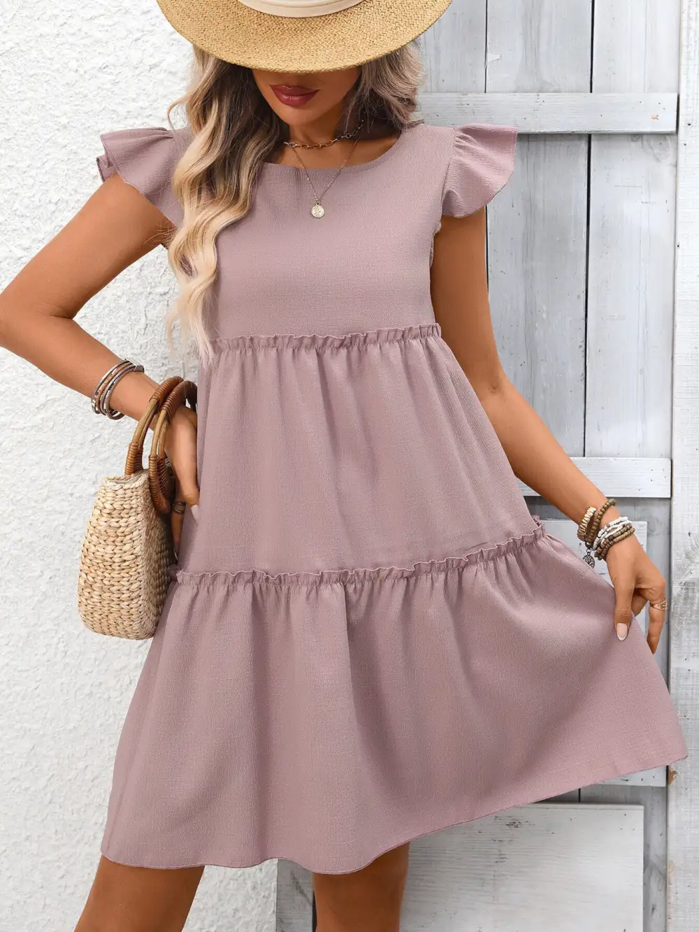 Ruffle Tiered Mini Dress