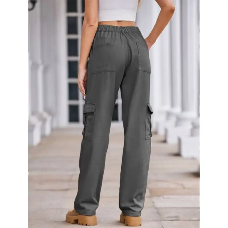 Straight Denim Cargo Pants