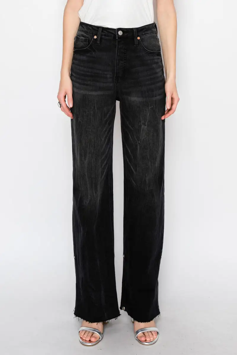High Rise Wide Leg Relaxed Denim Jeans