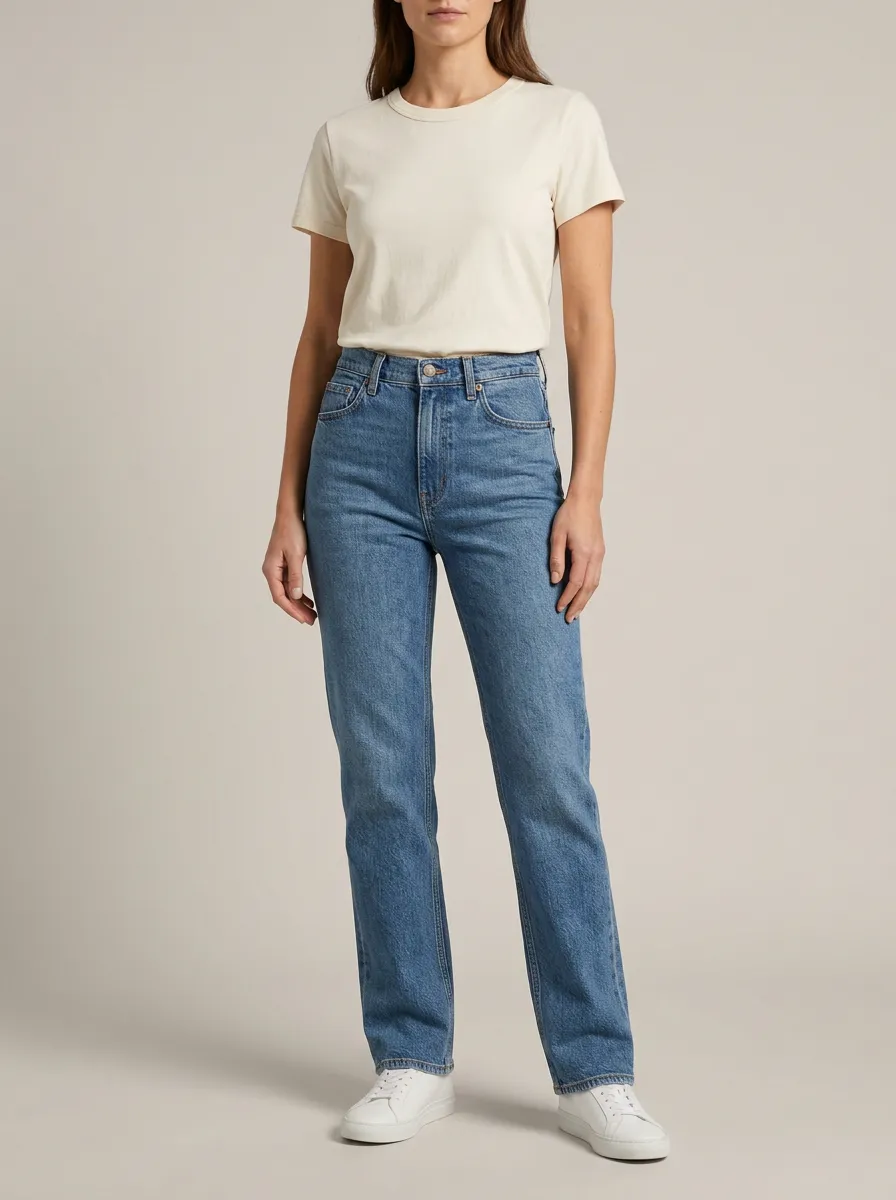 Uncomplicated High-Rise Denim Jeans