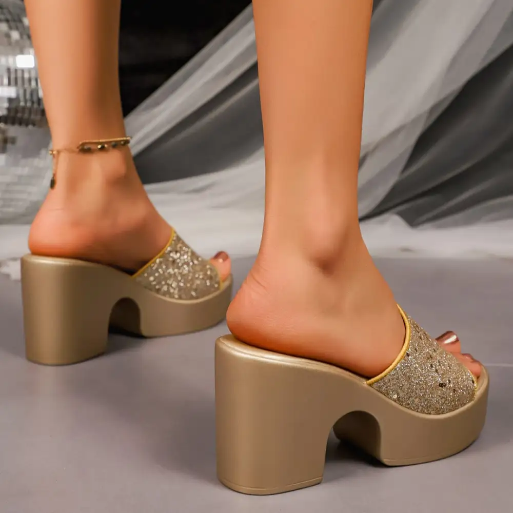 Open Toe Block Heel Sandals