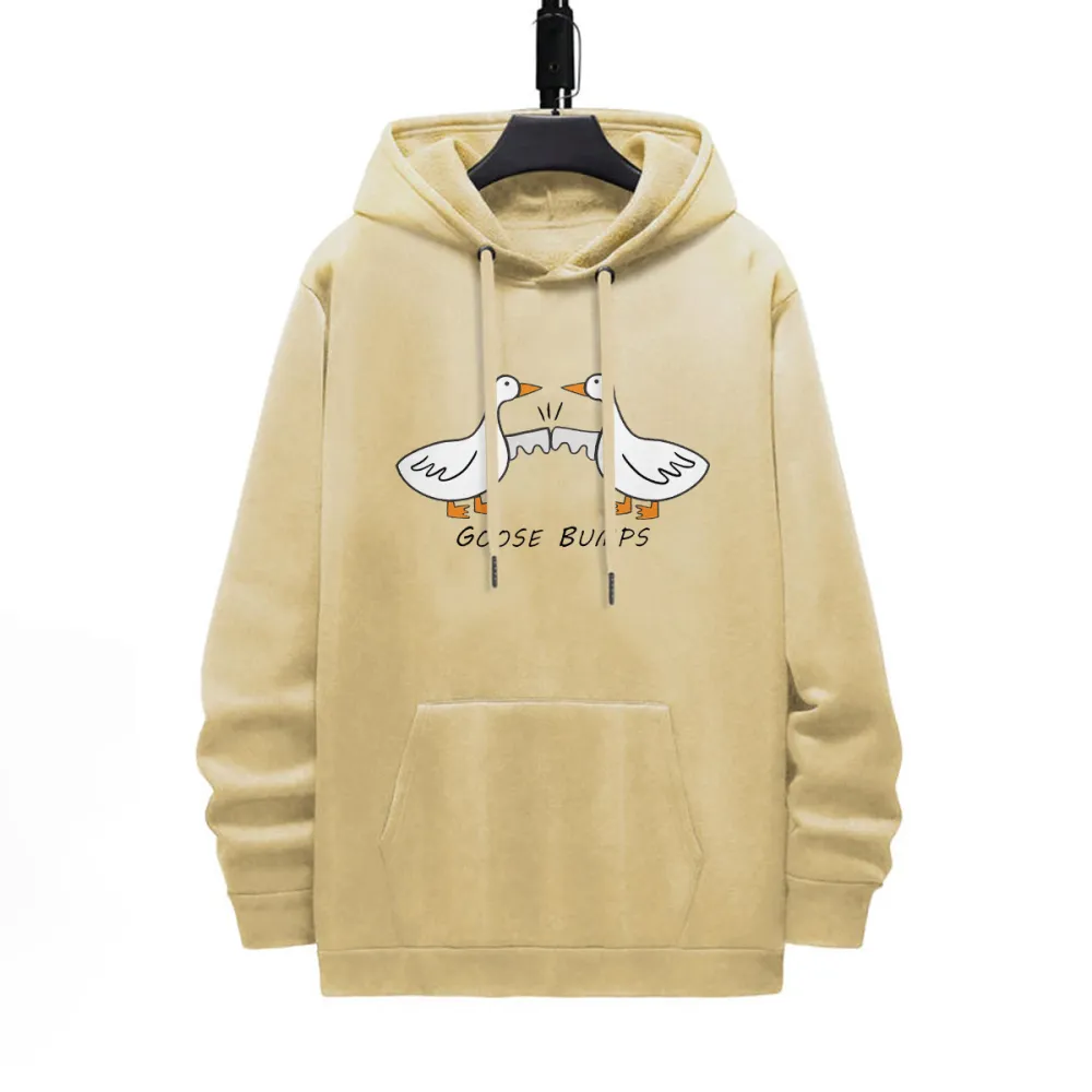 Goose Bumps Pattern Printed Hoodie