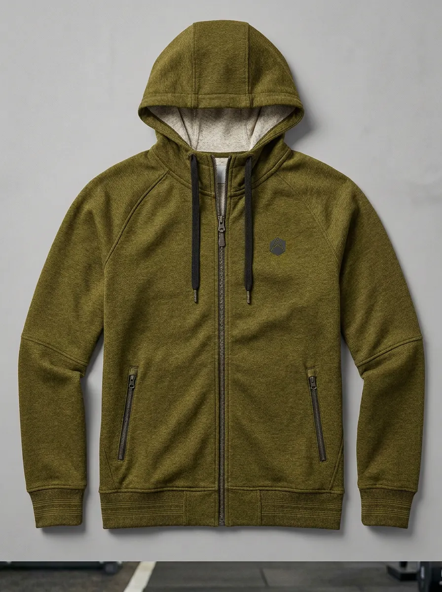 Casual Zip-Up Hooded Finish Men's Sport Jacket
