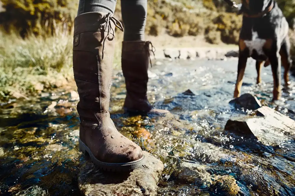Refined Weather-Ready Leather Riding Boots