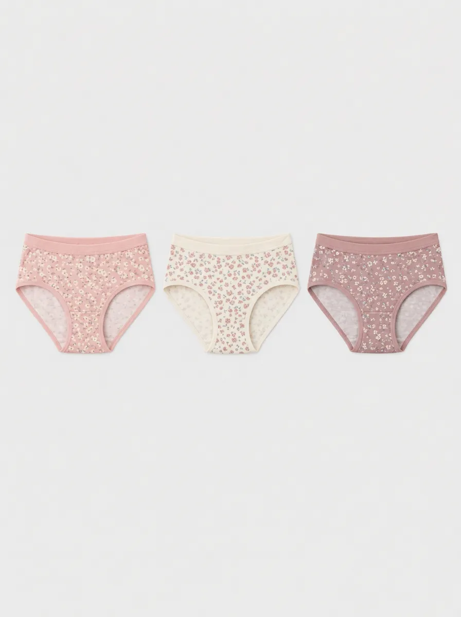 Women's Assorted Floral Patterned Briefs 3-Pack